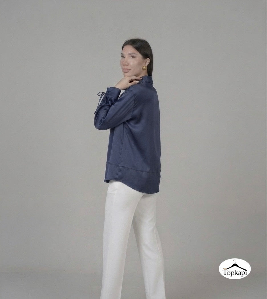 Elegant Blouse ( Navy ) 199204