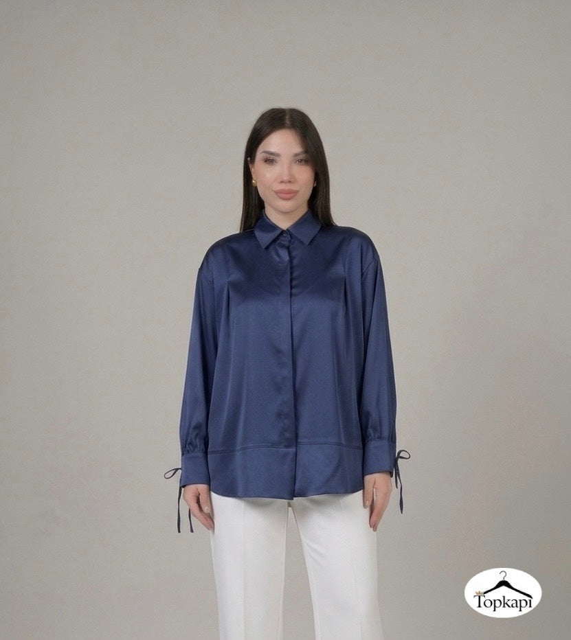 Elegant Blouse ( Navy ) 199204