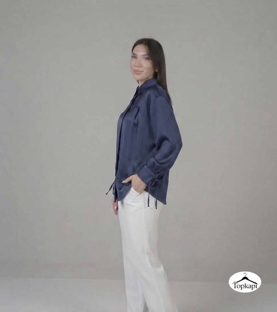 Elegant Blouse ( Navy ) 199204