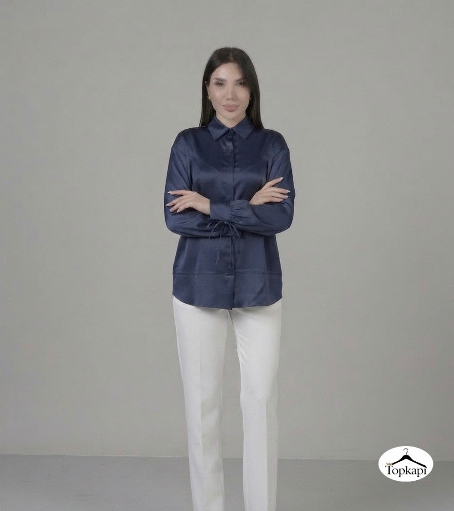 Elegant Blouse ( Navy ) 199204